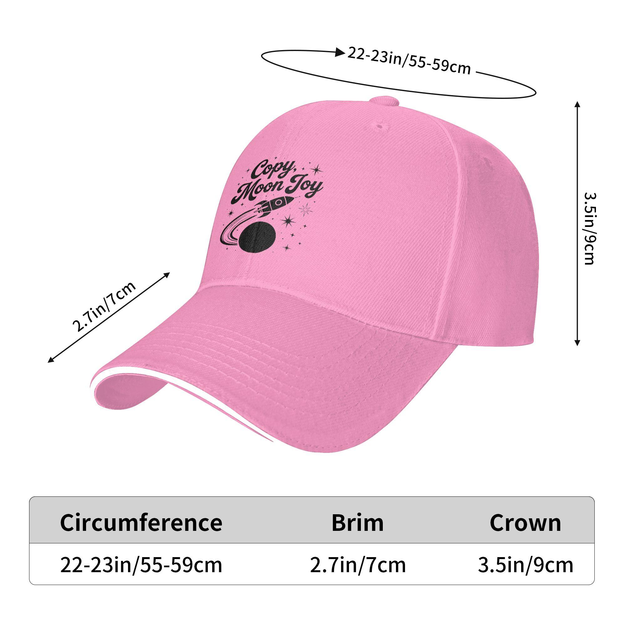 

Copy Moon Joy Sun Baseball Cap Summer Women Men Custom DIY Hip Hop Hats Wholesale Fashion Kpop Rock Snapback Cap One Size розовый