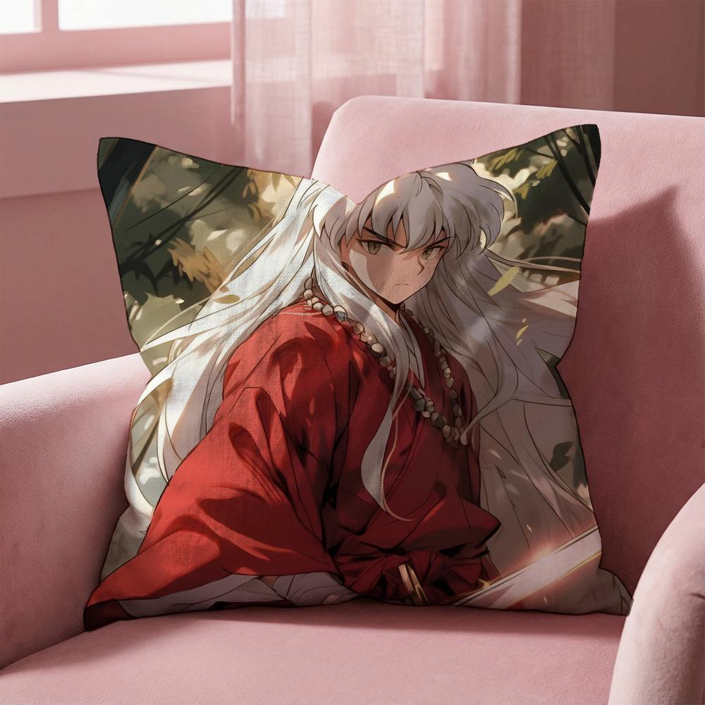 Anime classic I-Inuyasha Cushion Cover Multi-Scene Pillow Cover for Home & Car - Reversible, Soft & Durable for Daily Use