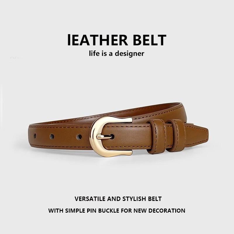 JIFANPAUL Women s Thin Vintage Pin Buckle Belt 105cm
