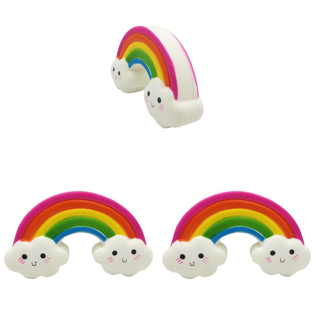 Cartoon Rainbow Stress Relief Toy With Soft Pu Foam Material For Kids And Adults