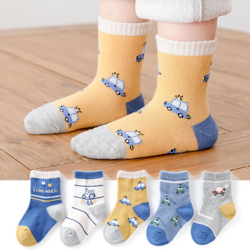 Детские осенне-зимние носки - Набор из 5 пар 9-12 years, 21-23 cm