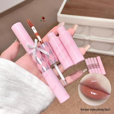 Soft Mist Hydrating Double-Ended Lip Glaze - Lightweight, Layerable, Mirror Finish for Glass Lips, Korean Style Makeup