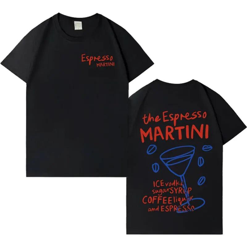 

Espresso Martini Drinking Graphic TShirt Mens StressRelief Aesthetic Trendy Casual Hip Hop 100 Cotton Oversized Vibrant S