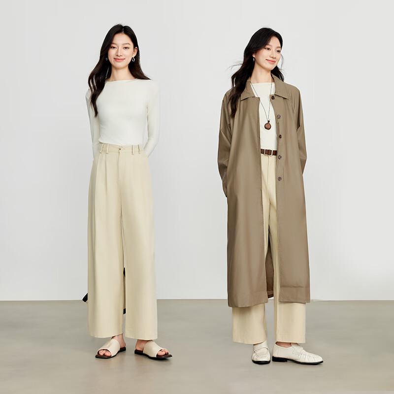 JOY SPEAKER 2025 Spring Women's High-Waist Straight Wide-Leg Casual Suit Pants