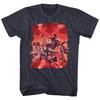 Bill and Ted Shadows Navy Heather Adult T-Shirt