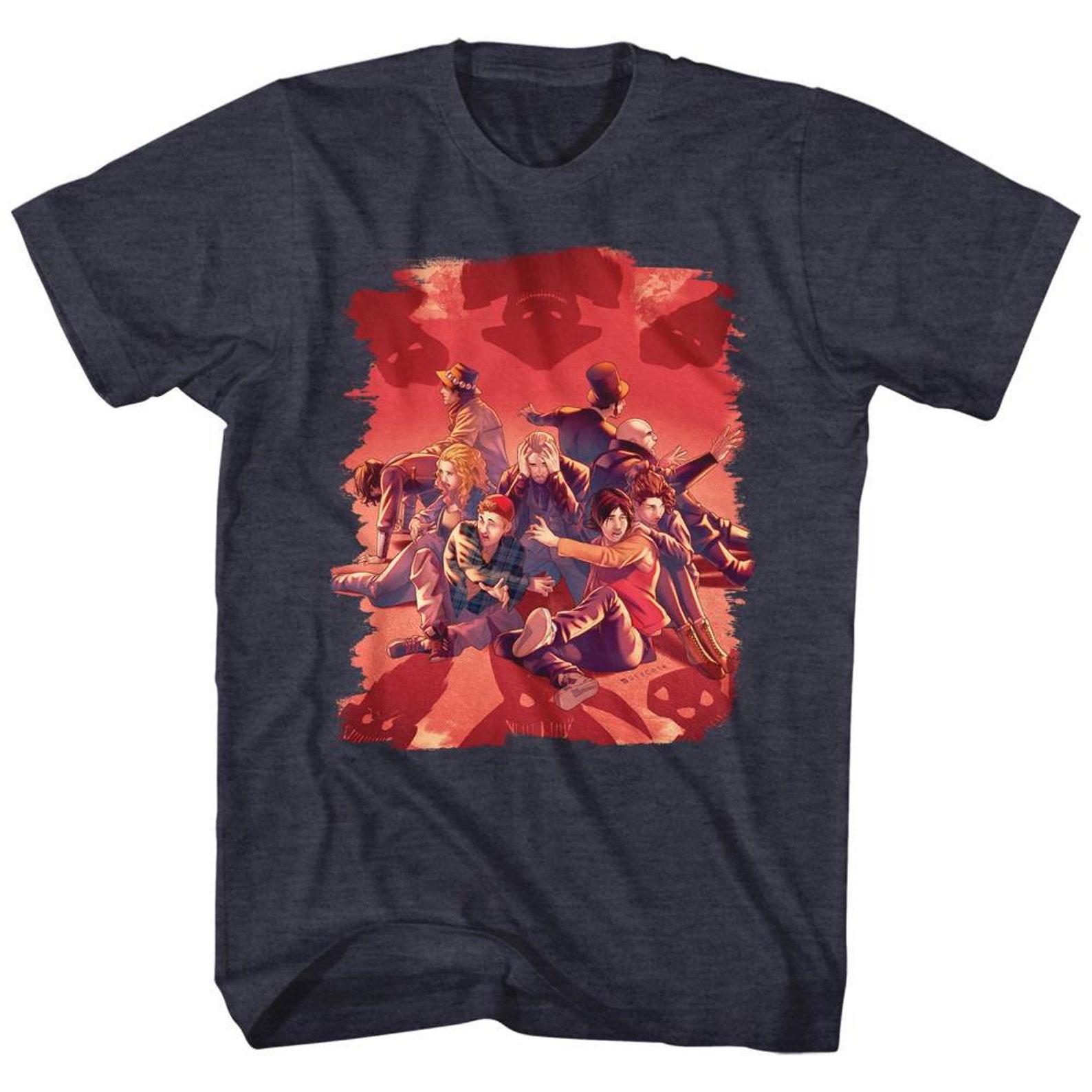 Bill and Ted Shadows Navy Heather Adult T-Shirt XL