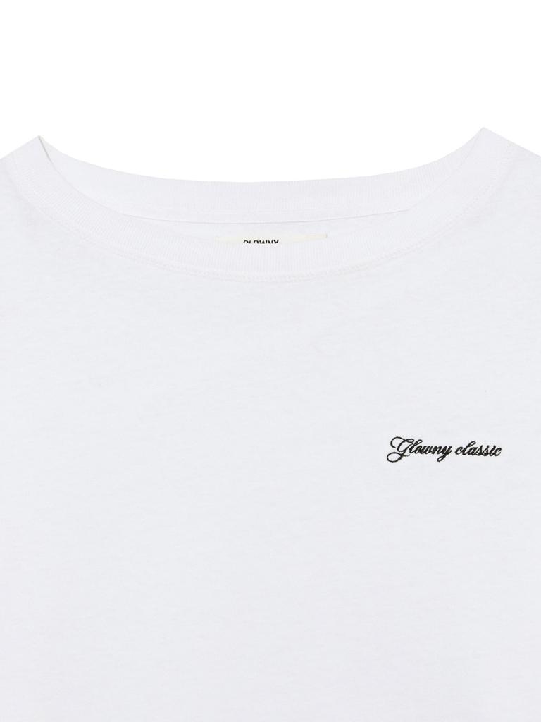 GLOWNY G Double Sleeve Letter Tee (White)