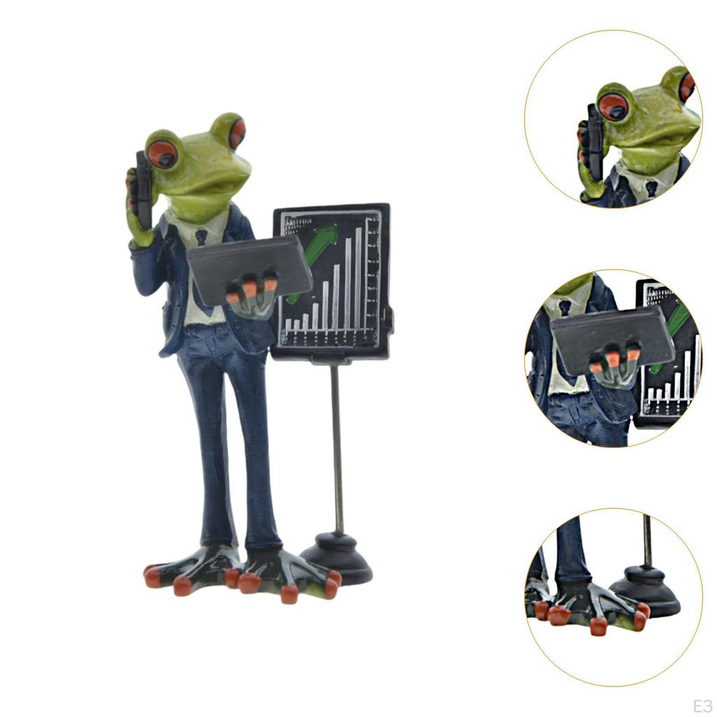 Frog Figurine for Garden Decoration Centerpiece Art Piece Pond And Fence