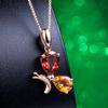 Gold-Plated Reindeer Pendant Necklace for Men, Women, and Babies