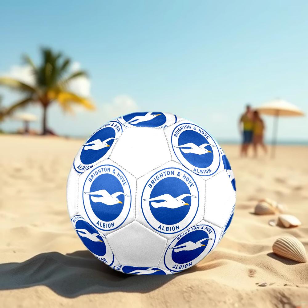 Pallone da Calcio Brighton FC, colorato, adatto a tutte le età, cucito a macchina, materiale PVC, qualità da competizione, durevole e ad alto rimbalzo