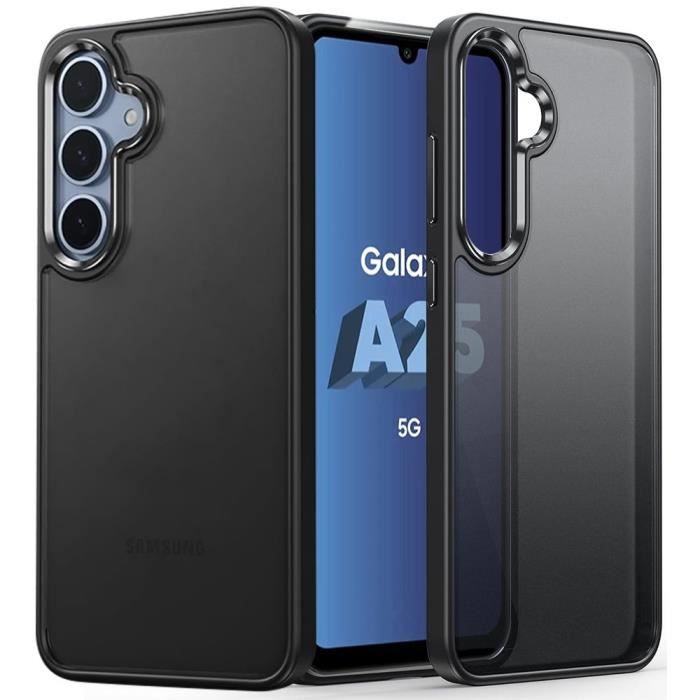 Coque - BOOLING - pour Samsung Galaxy A25 5G - Protection Antichoc - Slim - Translucide Noir