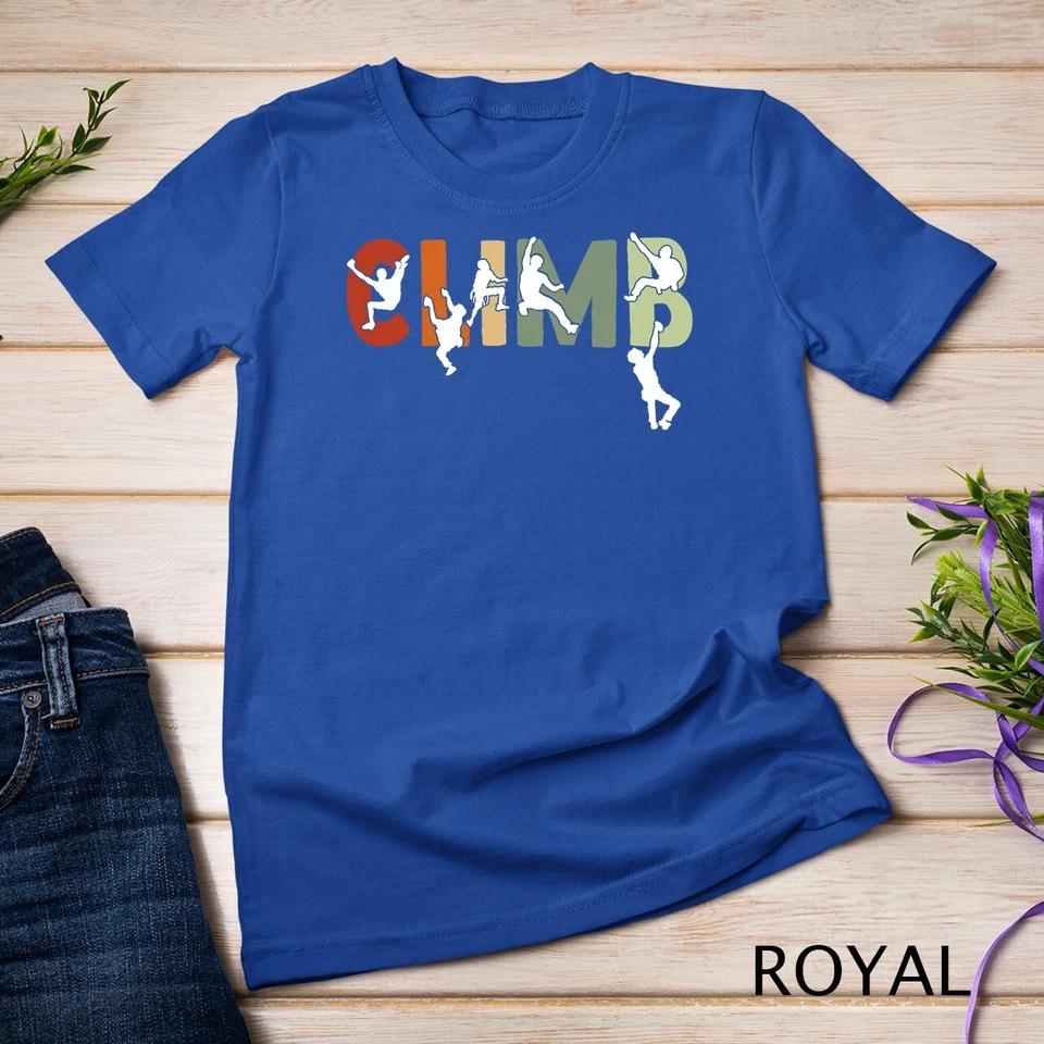 Vintage Climbing Bouldering Rock Climber Climbing T-Shirt Unisex T-shirt 9 M