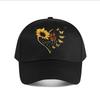 Golden Sunflower Butterfly Heart Wall Art Baseball Cap Fashion Unisex Sunhat Womens Outdoor Sports Snapback Cap