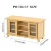 Stylish Kids' Miniature Sturdy Wood TV Cabinet for Dollhouses Realistic Living Room Furniture Playset Accessory