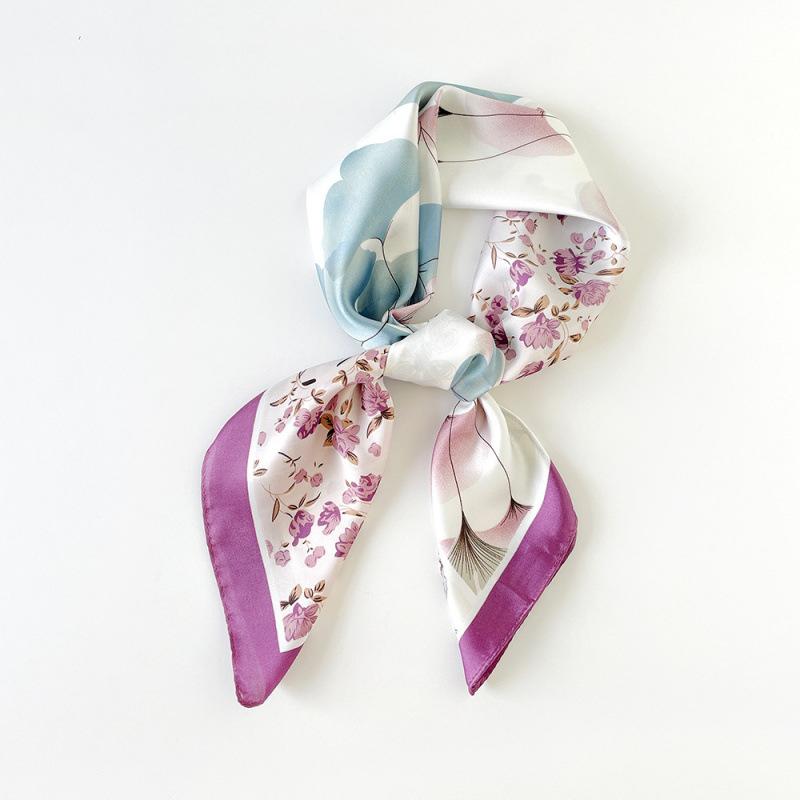 New Spring and Summer Scarf Yellow Pastoral Floral Scarf Scarf Professional Decorative Shirt Scarf Shawl