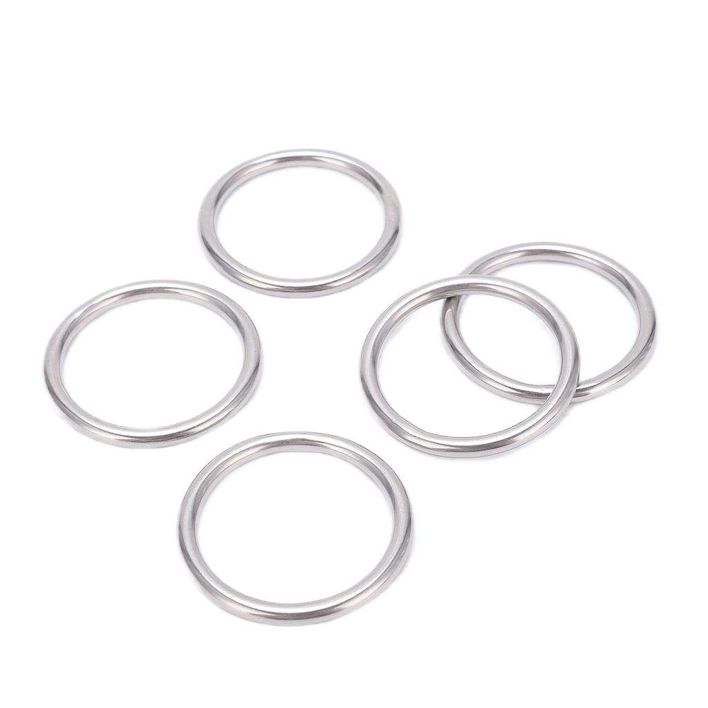 5Pcs 304 Stainless Steel Round O s Seamless Multi Purpose Welding Metal O s for Marine Boat Equipment s