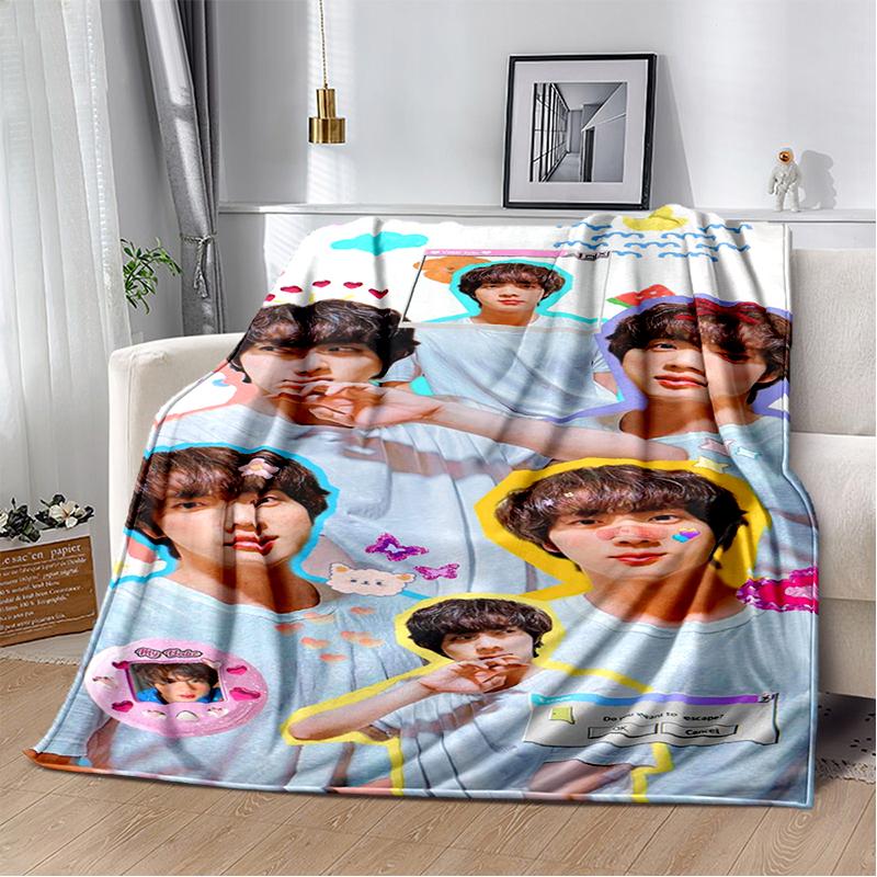 29 Style New Kpop JIMIN Kim Seok Jin Star Blanket,Soft Throw Blanket for Home Bedroom Bed Sofa Travel Office Cover Kids