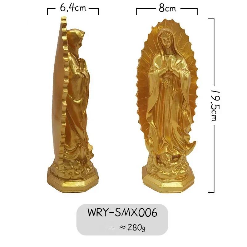 1PC Virgin Mary Resin Home Furnishings Entrance Decoration Church Crafts Shooting Props Decorative Ornaments