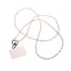 120Cm Mobile Phone Lanyard Women'S Crossbody Wrist Beaded Chain  Flat Pearl Chain Anti-Loss Sling Strapclip Phone Strap