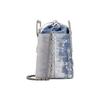 Roger Vivier RV Strass Constellation Letter Handle Rhinestone Decor Velvet Bucket Bag Mini Women bags Light-Blue RBWANNKN100QEG4640