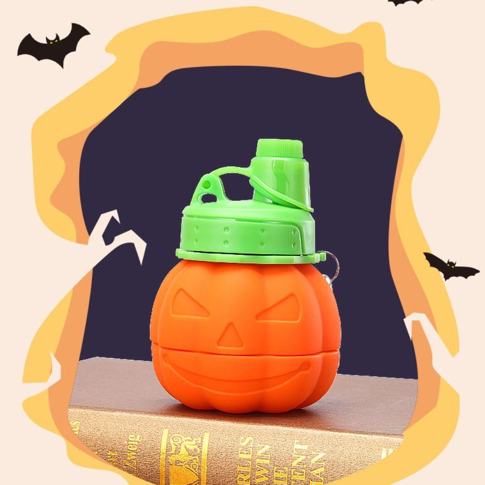 Pumpkin Folding Water Bottle Silicone Silicone Sport Bottles Collapsible Water Cup Outdoor