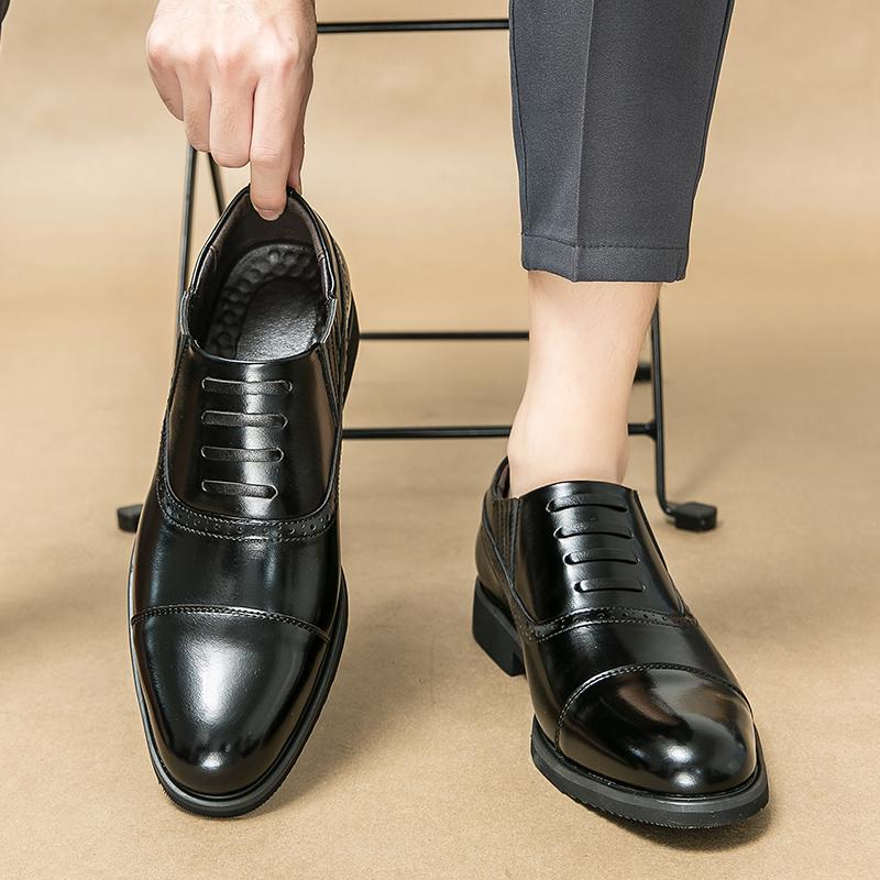 

Мужские дерби, деловые, деловые, кожаные туфли, мужские, ретро, смокинг, свадебные, пиджаки, коричневые туфли, большие размеры EU: 38 чёрный