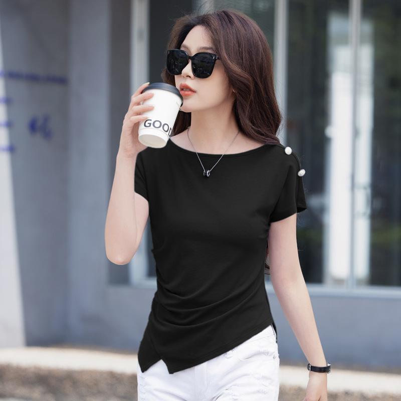 Women's Summer Casual Casual Loose Solid Color Loose Sexy Base Top