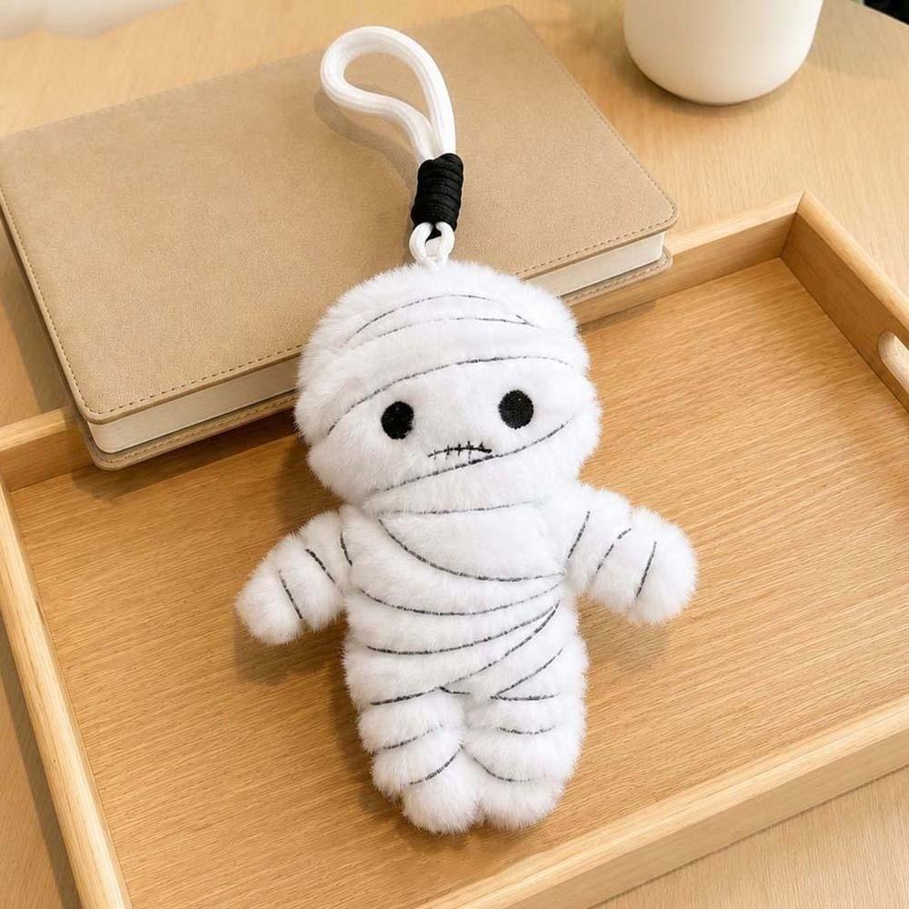 Lichtgewicht Mummie Pluche Sleutelhanger Compact Formaat Schedel Tas Hanger Halloween Knuffelpop Draagtas