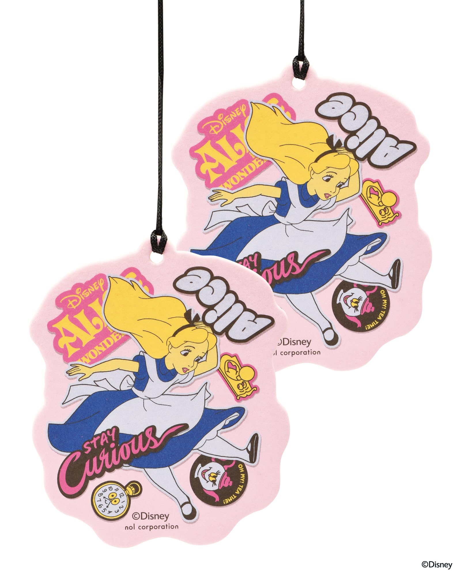 

Освежитель воздуха в машину Disney Musk Blossom, набор из 2 подвесных бумажных освежителей воздуха Alice, ароматизатор для комнаты, освежитель воздуха в машину