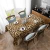 Animal Leopard Vintage Waterproof Tablecloth Rectangular Table Cloth Dining Coffee Table Cover Kitchen Decor