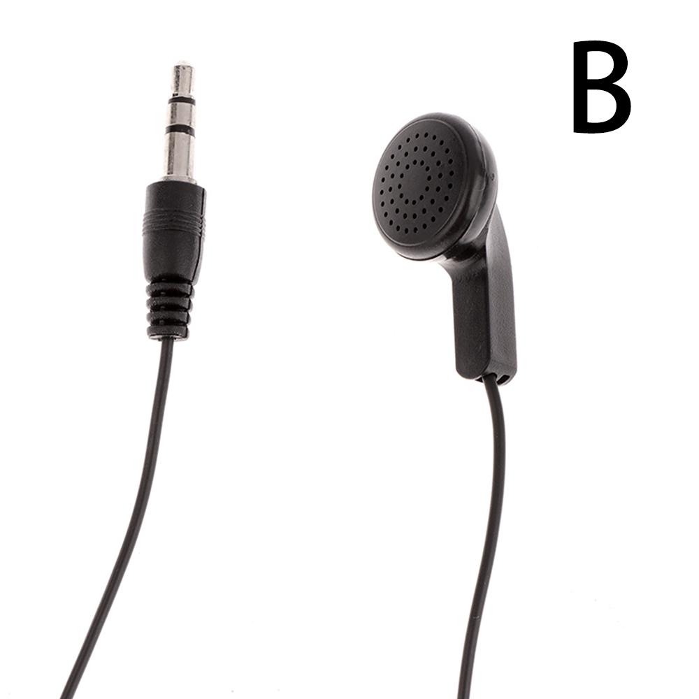 3.5mm Headphone Jack Single Side Earphone Ear Buds for One Ear Stereo to Mono In-Ear Single Earbud Style Headset Reinforced Cord
