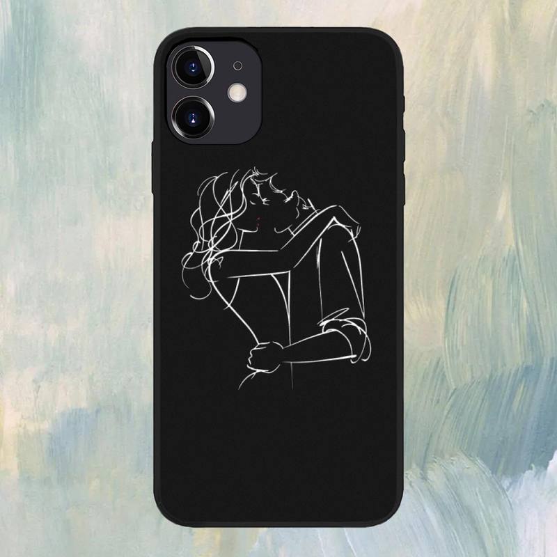 Minimalist Line Sexy Abstract Phone Case for iPhone 13 11 12 Pro Max mini 7 8 6 Plus XR X XS se phone Cover