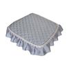 Chair Cushion with Lace Ruffle Quilted Non Slip Square Seat Pad Chair Protector with Elastic Strap for Dining Chairs Seat Office Chairs Back