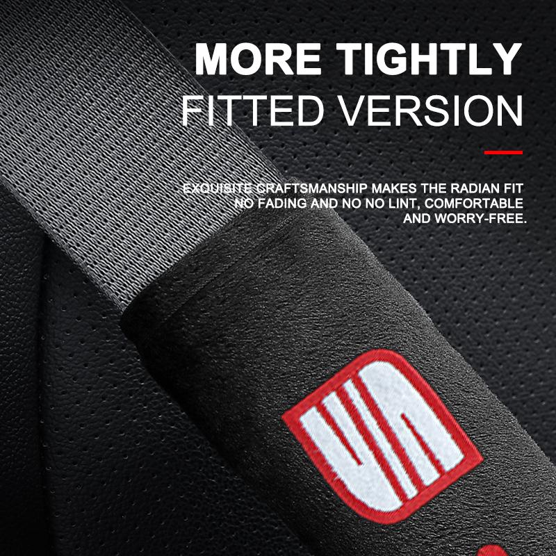 2Pcs Car Seat Shoulder Belt Cover Protector Pad Auto Accessories For SEAT Leon 5F Ibiza 5 6 MII Altea Toledo 3 Cordoba Alhambra