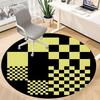 1pc Checkerboard Pattern Office Round Area Rug, Indoor Mat Suitable For Office, Under Office Chairs Bedroom Living Room Home Decor, Room Deco 080
