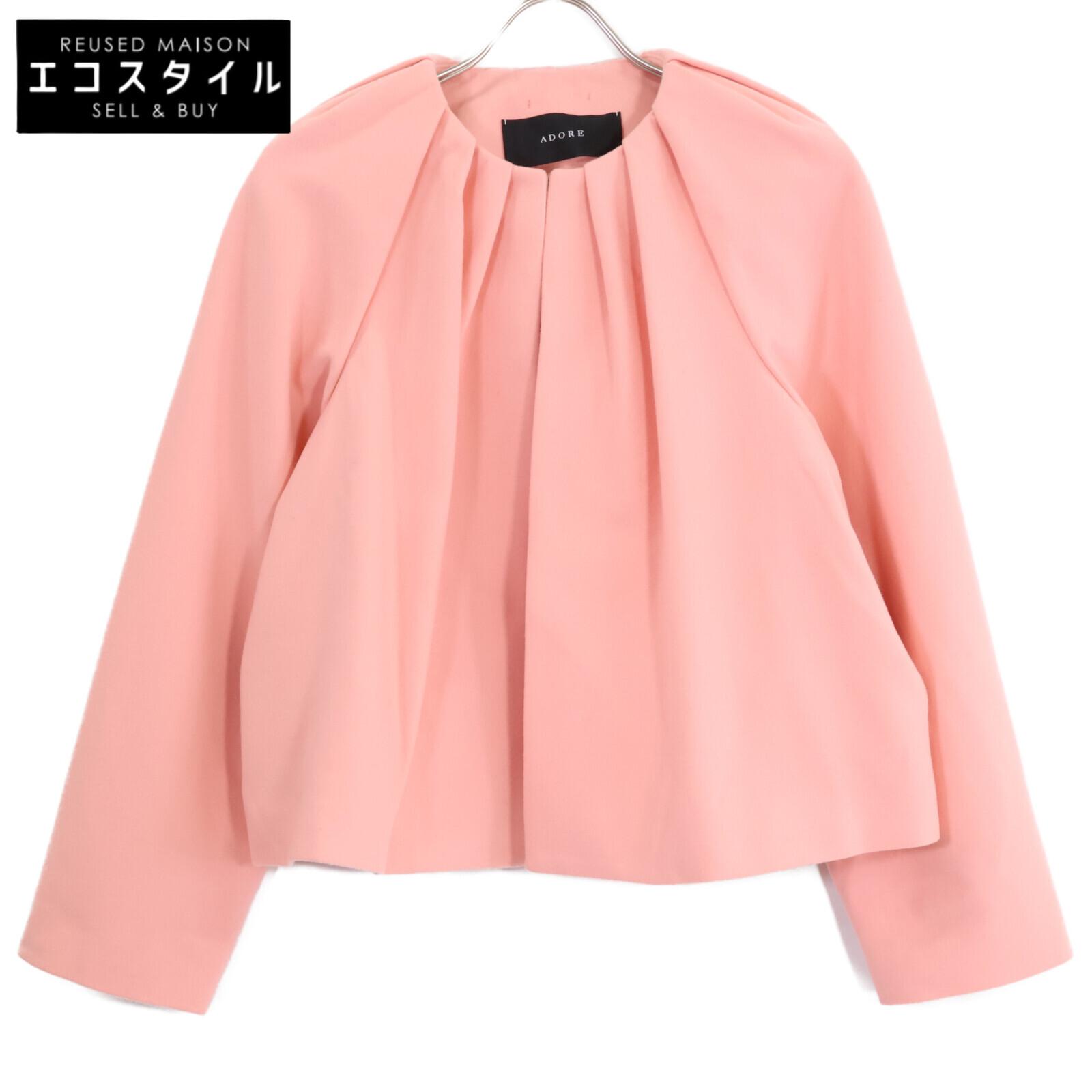 

ADORE 531-1250932 Super 180 Melton collarless Jacket 38 pinkUsed
