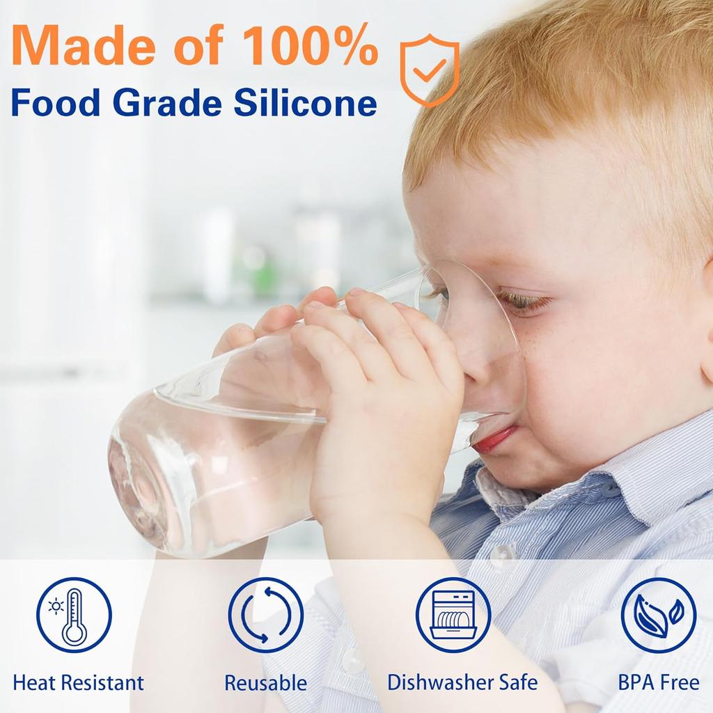 Gallon Water Jug Cap, Silicone Reusable Replacement Cap, Non Spill Bottle Caps for 55mm Bottle Water Dispenser Caps - Pack of 5