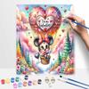 Disney Minnie Valentine Hot Air Balloon Oil Paint Hand Painting Kit Decoration Classic Style Home Decor Romantic Love Gift Art Craft