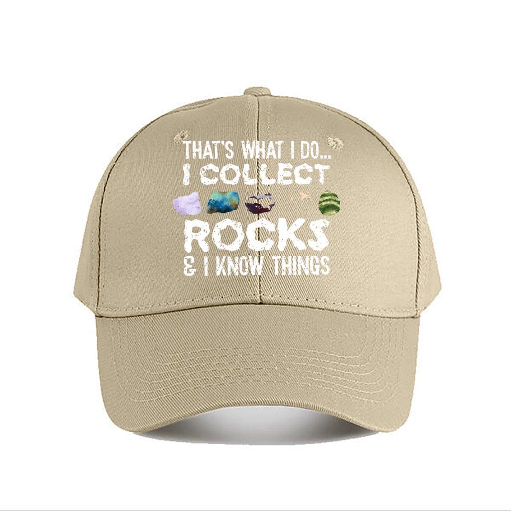 Funny Rock Collector Graphic Baseball Cap Fashion Unisex Sunhat Womens Outdoor Sports