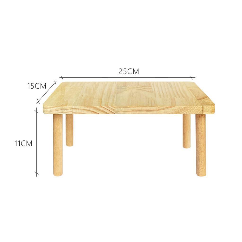 Plateforme Rectangulaire en Bois avec Piliers Support en Bois Aire de Jeux pour Oiseau de Compagnie