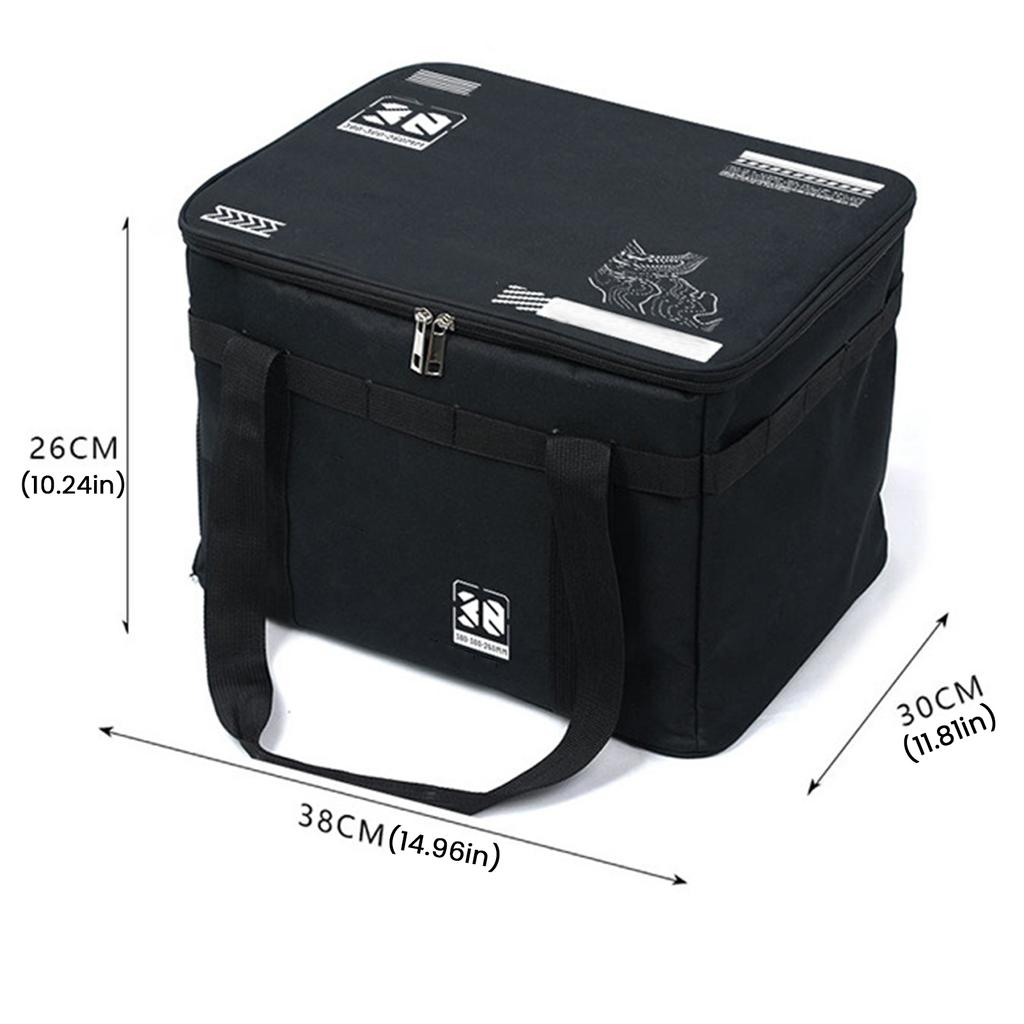 30/42L Camping Cooler Bag Tableware Handbag Field Divider Insulation Foldable Storage Box Outdoor Picnic Travel Organizer Boxes
