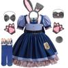 Girls Judy Bunny Police Officer Dress Zootopia 2 Bunny Costume for Kids Cosplay Dress With Accessories Fancy Outfits