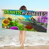 Classic Game P-Plants Vs Z-Zombies Microfiber Blanket Quick Drying Beach Towels Oversized Printing Super Absorbent Pool Towel
