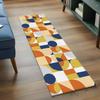 Nordic Retro Runner Rug Geometric Abstract Hallway Non-Slip Mats Soft Absorbent Bedroom Bedside Living Room Entryway Carpet