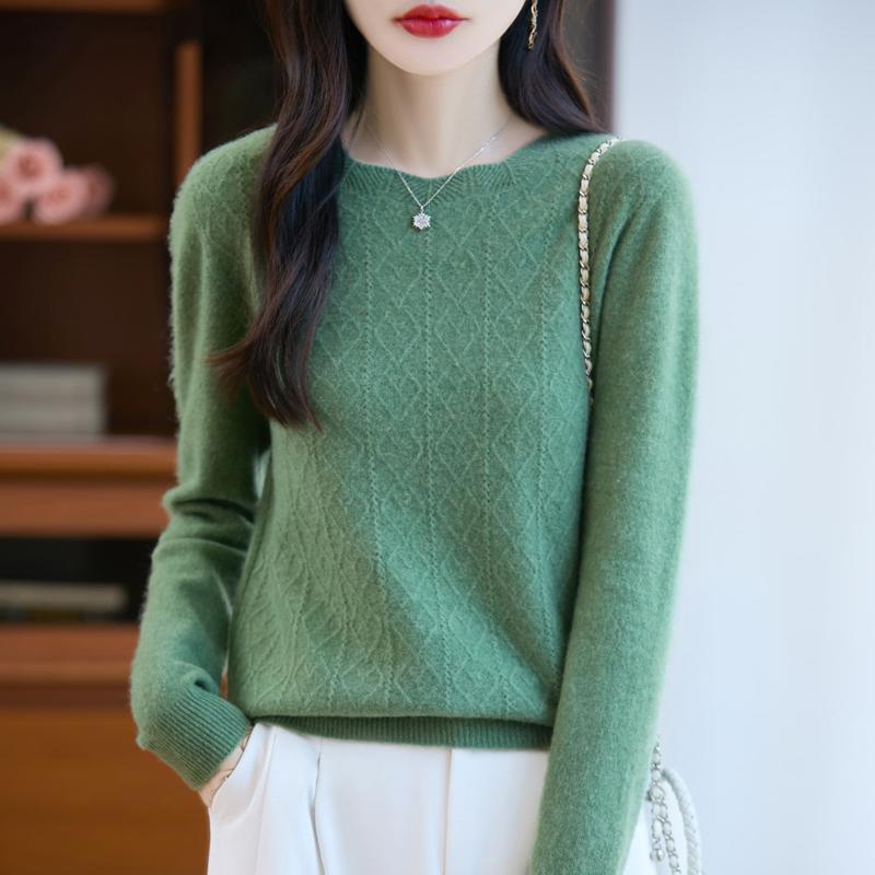 Dámský kašmírový svetr Kašmír Qinghe 30% kašmír 70% vlna podzimní a zimní pulovr hřejivý a módní