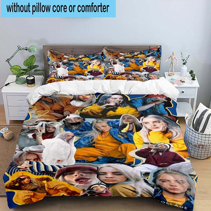 3PCS Bi-llie Music Artwork 3pcs Bedding,Including 3PCS Duvet Cover And 2pcs Pillowcases Perfect for Christmas,Ideal for Bedroom, Dormitory