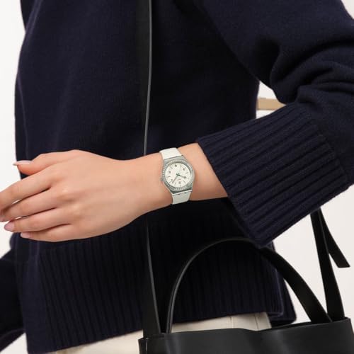 Montre pour femme Swatch Irony Medium Glacial Petals YLS471, Blanc