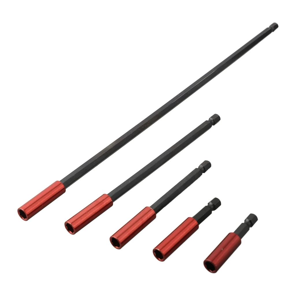 1x 50-300mm Quick Release Bit Holder 1/4" Screwdriver Drill Bit Holder Magnetic Hex Shank Extension Rod Socket For Screw Bits