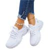 Women's Plus Size Fashion Knit Mesh Lace Up Breathable Casual Sneakers Lightweight Flexible Sole Walking Shoes for Daily Wear