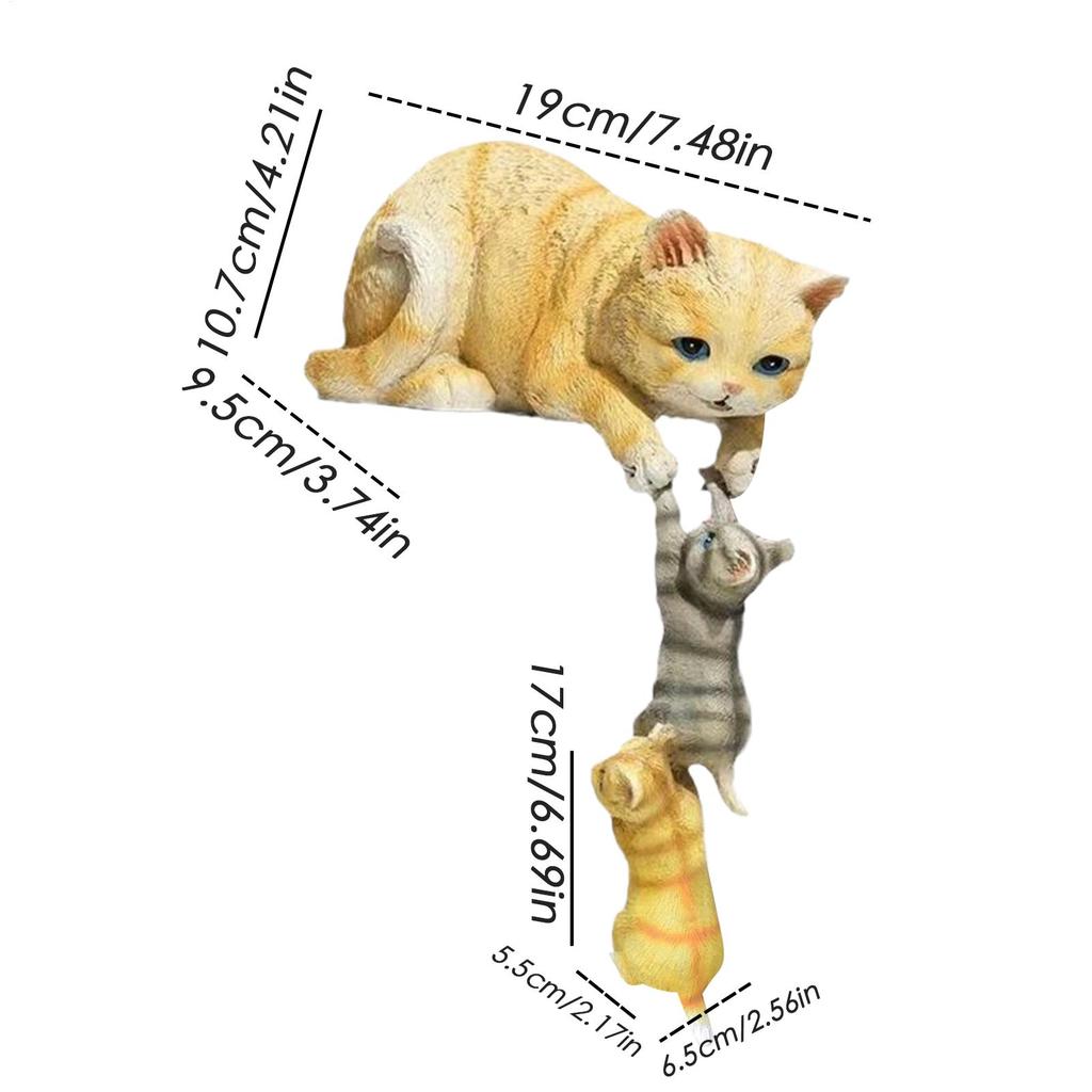 Cat Figurines Cat Statue Cute Animal Figurines Cute Resin Sculpture Animal Ornament Home Decorations Bookshelf Decor Room Decor